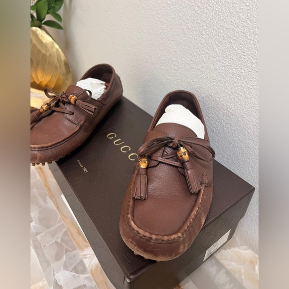 Gucci drivers 8G (9-9.5 us) bamboo tassel 100% authentic main image 4